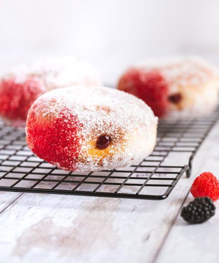 Vegan Mixed Berry Jam Doughnut