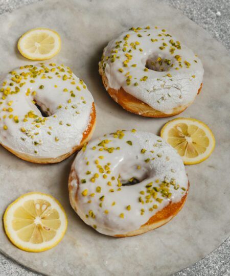Sicilian Lemon & Pistachio Ring Doughnut (ve)