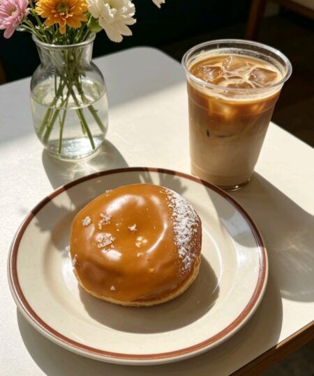 Salted Caramel Latte Doughnut